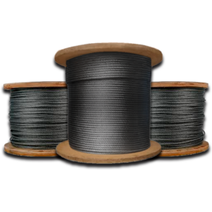 Cable de acero negro tipo boa a/a de 1 3/4″ 6×19